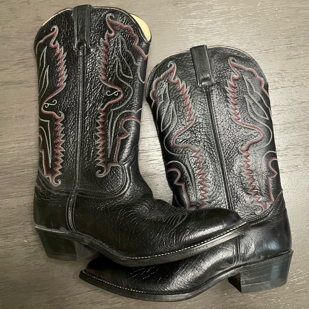 Durango woman’s elk skin cowboy boots